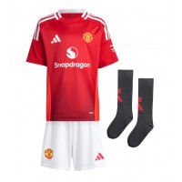 Manchester United Antony #21 Hemmaställ Barn 2024-25 Korta ärmar (+ Korta byxor)